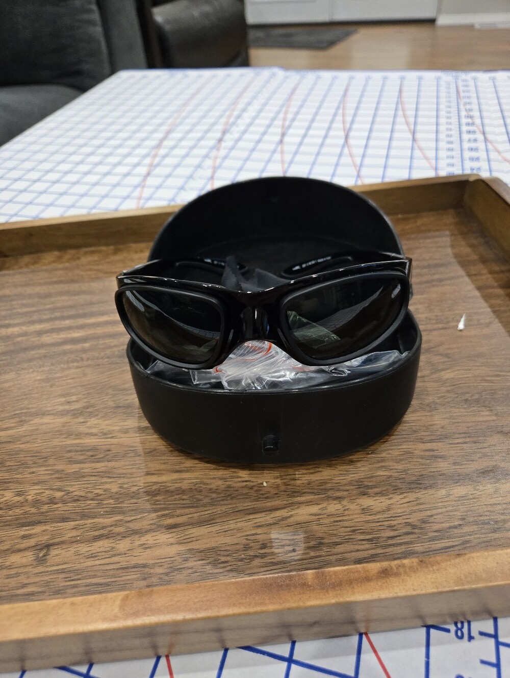 WileyX  Balistic Black Polarized Sport Sunglasses with Protective Case